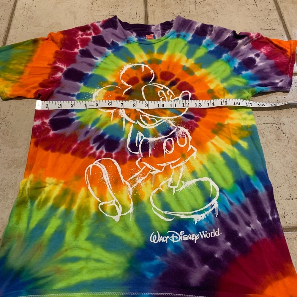 Walt Disney World Tie-Dye Mickey Mouse T-SHIRT -OFFICIAL MERCH, HANES NANO M/F S - Picture 3 of 5